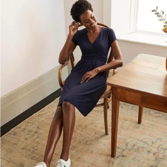 NWT Boden Lola Jersey Dress in Navy Size 16/18 Regular - Picture 9 of 9